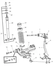 Рычаг подвески JEEP 5101056AA