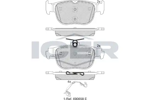 Тормозные колодки дисковые ICER 182408
