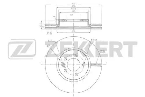Тормозной диск ZEKKERT BS-6480
