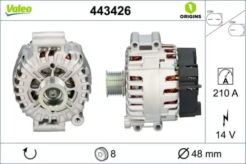 Генератор VALEO 443426
