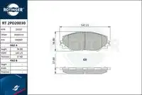 Тормозные колодки дисковые передняя ось ROTINGER RT 2PD20030