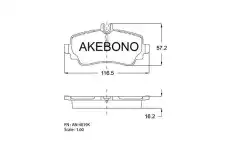 Тормозные колодки дисковые AKEBONO AN-4019K