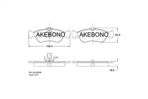 колодки дисковые MB AN-4059K AKEBONO