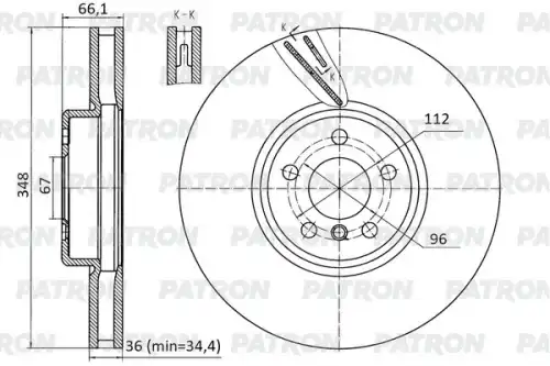 Тормозной диск PATRON PBD1135