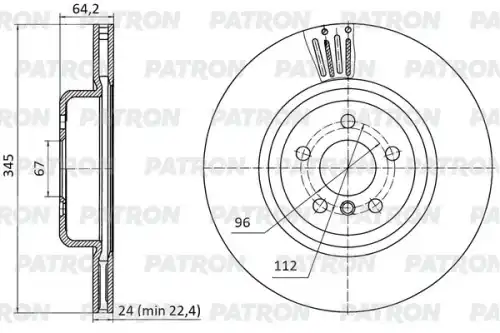 Тормозной диск PATRON PBD1140