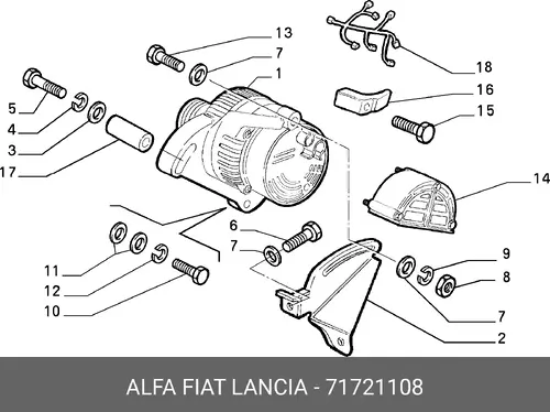 Генератор LANCIA 71721108