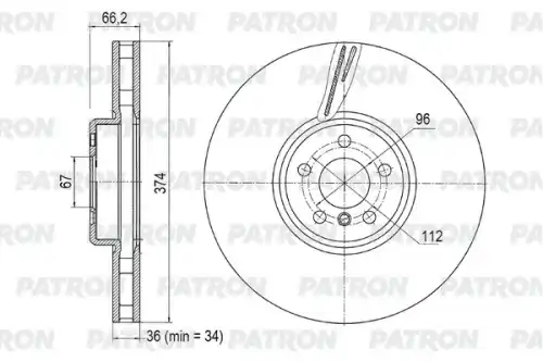 Тормозной диск PATRON PBD1138