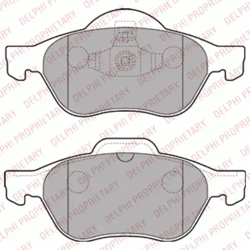 Тормозные колодки дисковые передняя ось DELPHI LP2252