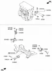 Подвеска, двигатель 219504R000 HYUNDAI