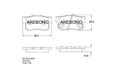 Тормозные колодки дисковые AKEBONO AN-310WK