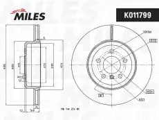 Тормозной диск MILES K011799