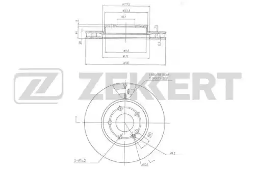 Тормозной диск ZEKKERT BS-6501