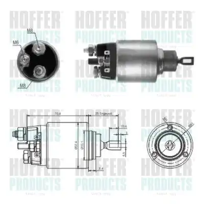 Тяговое реле, стартер 46061 HOFFER