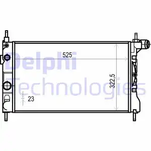 Радиатор системы охлаждения двигателя DELPHI TSP0524016