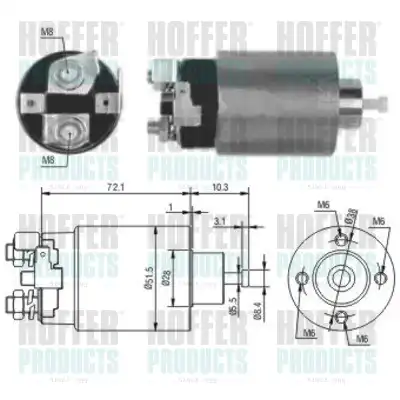 Тяговое реле, стартер 46162 HOFFER