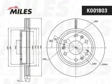 Тормозной диск MILES K001803