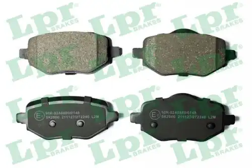 Тормозные колодки дисковые задняя ось LPR 05P2240