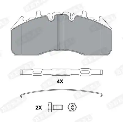 Тормозные колодки дисковые BERAL BCV29174TK
