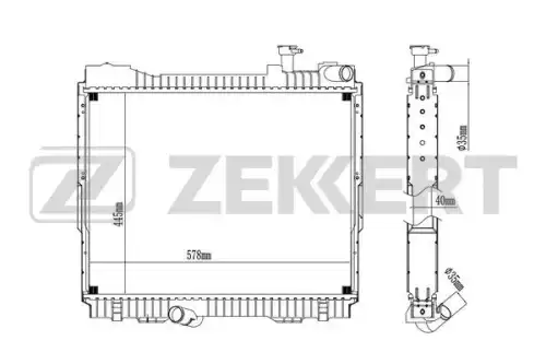 Радиатор системы охлаждения двигателя ZEKKERT MK-1603