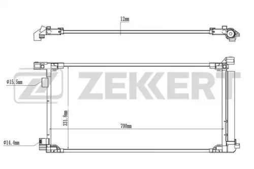 Радиатор кондиционера (конденсатор) ZEKKERT MK-3192