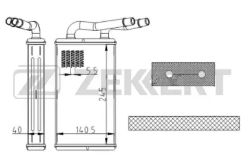 Радиатор печки ZEKKERT MK-5130