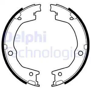 Тормозные колодки барабанные задняя ось DELPHI LS2035