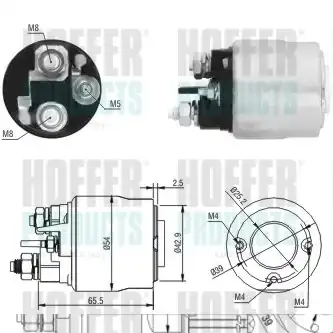 Тяговое реле, стартер 46017 HOFFER