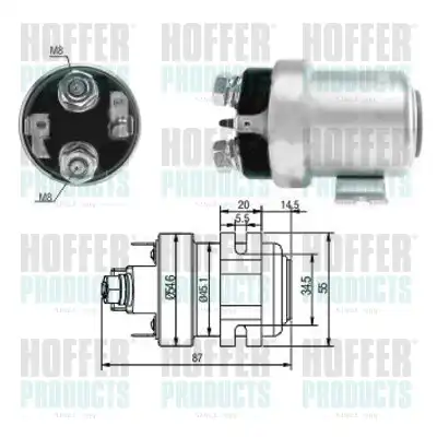 Тяговое реле, стартер 46059 HOFFER