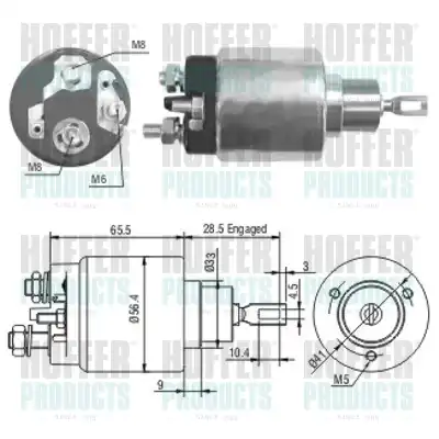 Тяговое реле, стартер 46072 HOFFER
