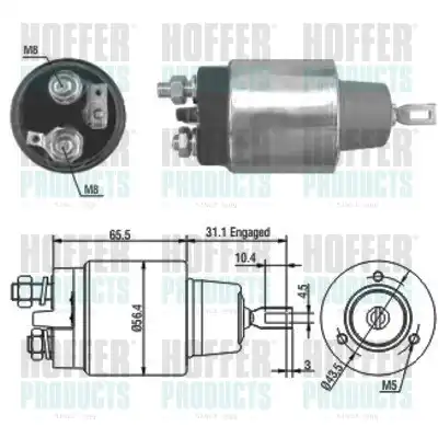 Тяговое реле, стартер 46073 HOFFER