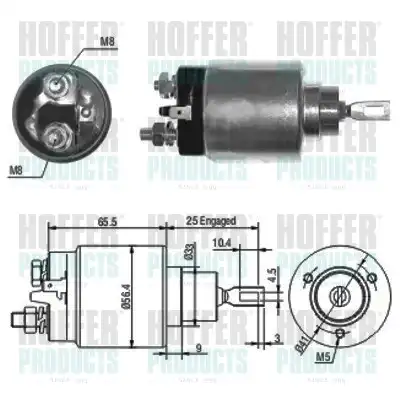 Тяговое реле, стартер 46074 HOFFER