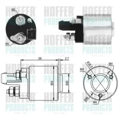 Тяговое реле, стартер 46105 HOFFER