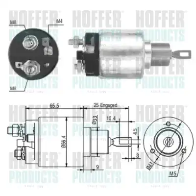 Тяговое реле, стартер 46108 HOFFER