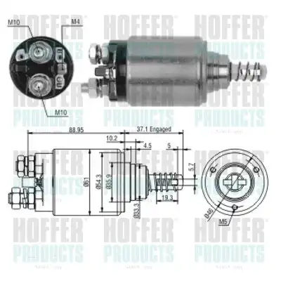 Тяговое реле, стартер 46116 HOFFER