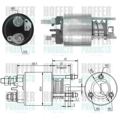 Тяговое реле, стартер 46121 HOFFER