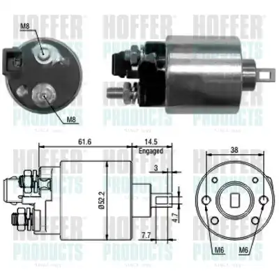 Тяговое реле, стартер 46123 HOFFER
