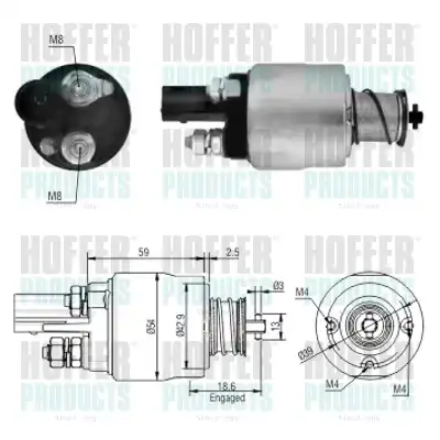 Тяговое реле, стартер 46126 HOFFER