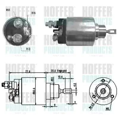 Тяговое реле, стартер 46130 HOFFER