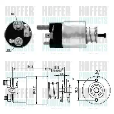 Тяговое реле, стартер 46135 HOFFER