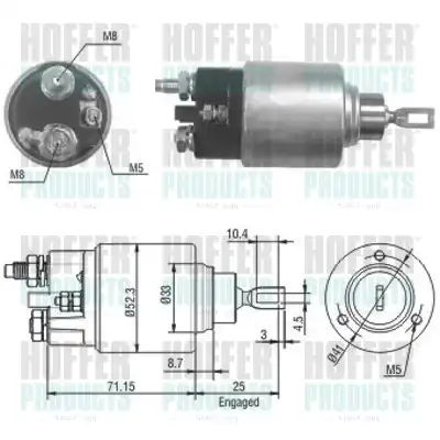 Тяговое реле, стартер 46153 HOFFER