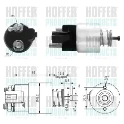 Тяговое реле, стартер 46155 HOFFER