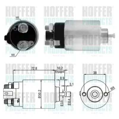Тяговое реле, стартер 46156 HOFFER