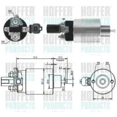 Тяговое реле, стартер 46161 HOFFER