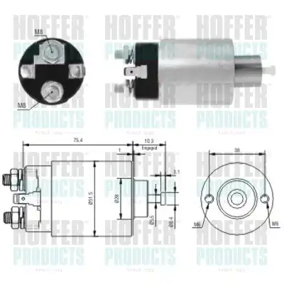 Тяговое реле, стартер 46167 HOFFER