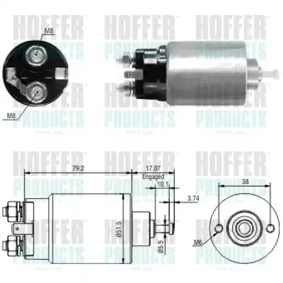 Тяговое реле, стартер 46177 HOFFER