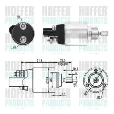 Тяговое реле, стартер 46181 HOFFER
