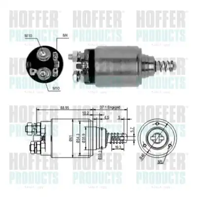 Тяговое реле, стартер 46186 HOFFER
