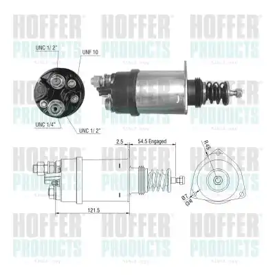 Тяговое реле, стартер 46195 HOFFER