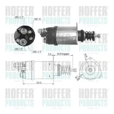 Тяговое реле, стартер 46196 HOFFER