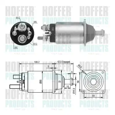 Тяговое реле, стартер 46252 HOFFER